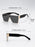 Lunettes de soleil carrées à grande monture Y2K pour hommes et femmes, monture en métal, branches larges, verres de couleur unie, lunettes de soleil tendance hip-hop