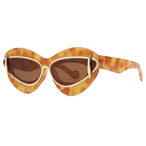 Nouvelles lunettes de soleil œil de chat pour femmes et hommes, marque de luxe PUNK, lunettes de soleil féminines Y2K, vintage, protection UV400
