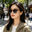 Lunettes de soleil tendance femme luxe 2026 Monture TR90 verres mode Protection UV400 avec étui à lunettes pour extérieur Lunettes de protection solaire