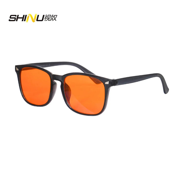 Red Lens 100% blue light Blocking Glasses, Orange Lens Anti fatigue Glasses Fashion Glasses Women Man Computer Gaming Glasses