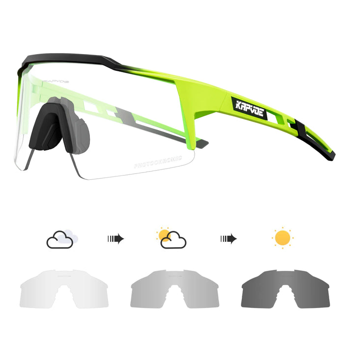 KAPVOE Photochromic Cycling Sunglasses Women Outdoor Sports Running UV400 Eyewear for Men Cycl Glasses Mountain Bicycle Goggles