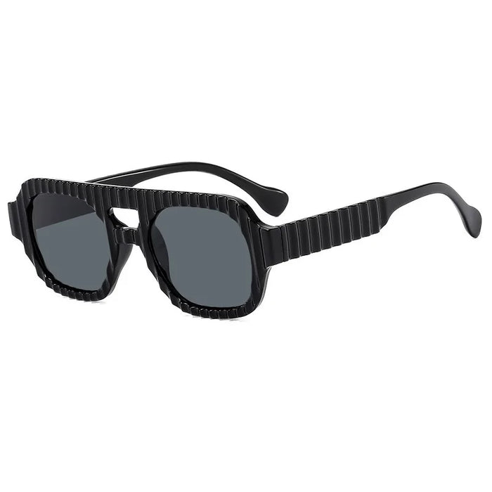 Nuevas Gafas de Sol Cuadradas de Doble Puente Retro para Mujer Diseño de Tonos Degradados Gafas de Sol de Alta Calidad para Hombre Protección UV400