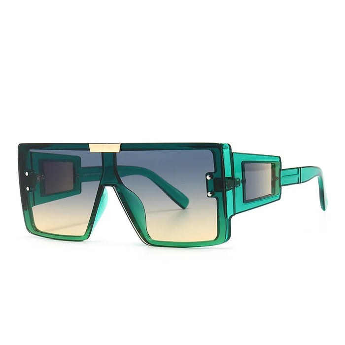 Gafas de sol con visera, máscara, para mujeres y hombres, de gran tamaño, a prueba de viento, estilo punk, montura cuadrada grande, gafas deportivas UV400 Oculos