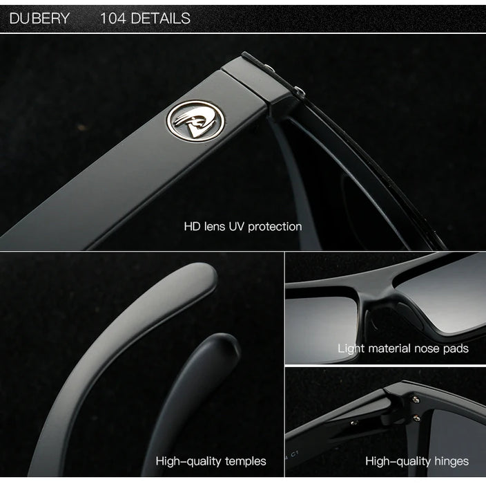 DUBERY Polarized Sunglasses One Piece Lens Men Oversized Sunglasses UV400 Women Rimless Fashion Safety Sun Glasses Italy Design