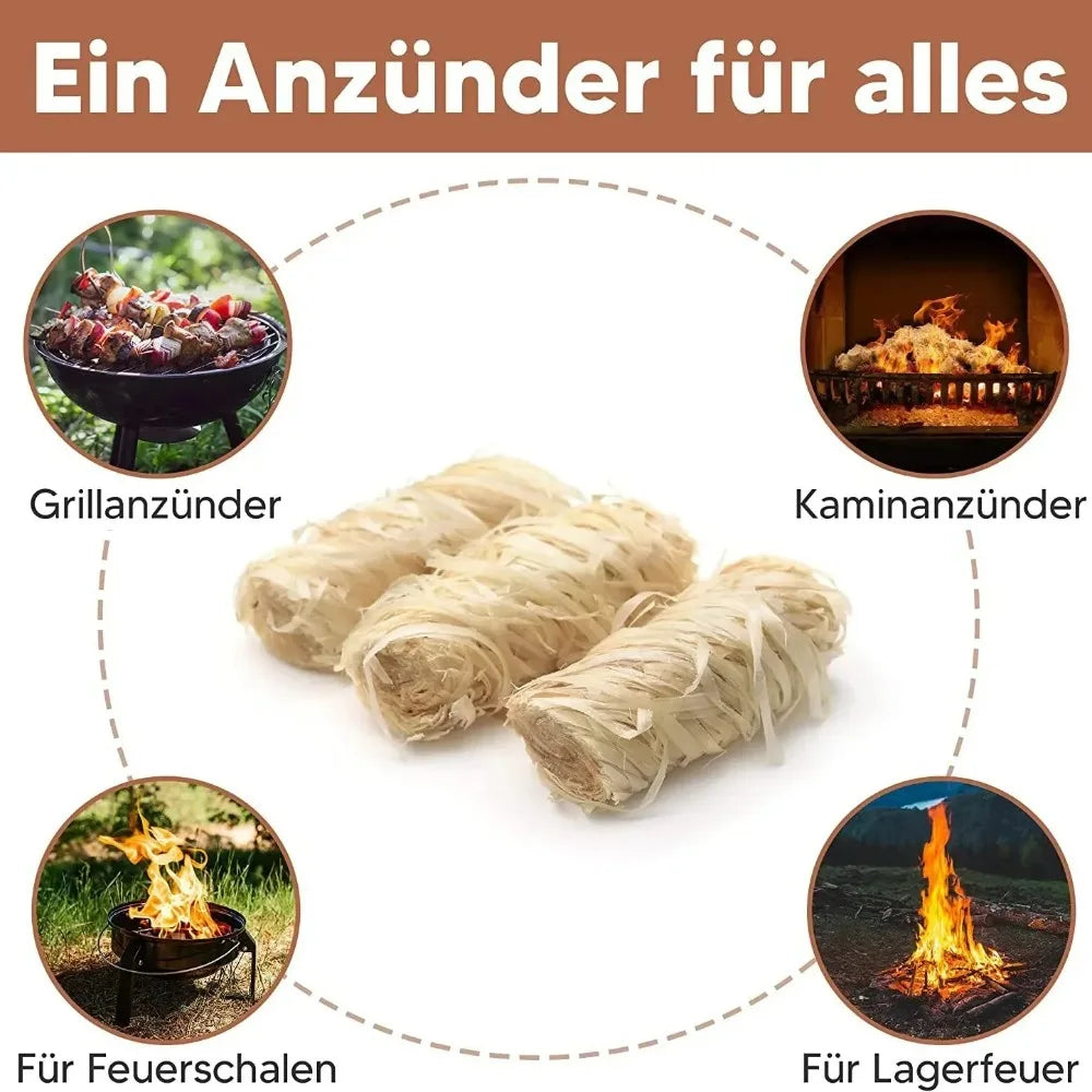 Encendedores de Fuego de Cera Natural para Madera 30/60/100Pcs para BBQ, Chimenea, Horno, Encendedor de Carbón, Camping al Aire Libre