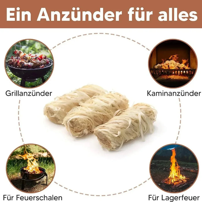 Encendedores de Fuego de Cera Natural para Madera 30/60/100Pcs para BBQ, Chimenea, Horno, Encendedor de Carbón, Camping al Aire Libre