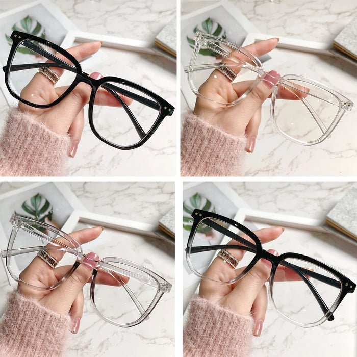 Transparent Computer Glasses Frame Women Men Anti Blue Light square Eyewear Blocking Glasses Optical Spectacle Eyeglass