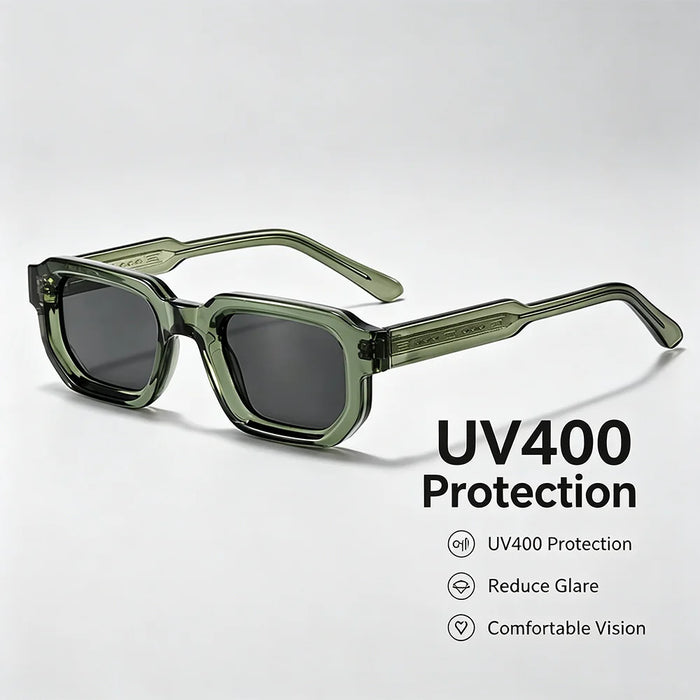 HBK New Fashion Small Frame Men Sunglasses Polygon Cupronickel Core Insert Leg Sun Glasses Outdoor Party Vacation Travel