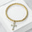 5mm Copper Beaded Bracelets With Alloy Cross Pendant Bangles Fashion Women Elastic Rope Wristbands Men Energy Yoga Jewelry Gifts