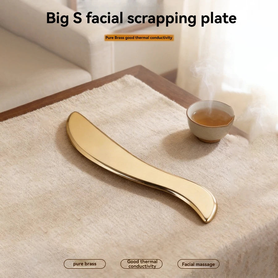 Pure Copper Scraping Board, Made of Solid Brass, Conducts Heat Quickly, Antibacterial, and Odorless