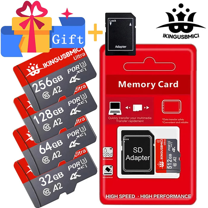Flash Memory Card U3 32-64-128-256-512gb Original Camera Micro Memory High Speed Class 10 Quality Durable Premium High Quality