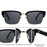 Gafas de sol fotocromáticas cuadradas vintage para hombre, de lujo, de diseñador, montura negra dorada, gafas de sol retro para conducir, Oculos De Sol 2026