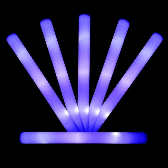 40 varitas de espuma LED luminosas, varitas luminosas de esponja, luz nocturna, suministros para fiestas de brillo para bodas, cumpleaños, raves, conciertos