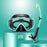 Dry Snorkel Set, Pano 3 Window Snorkel Mask, Anti-Fog Scuba Diving Goggle and Snorkel, Adult Snorkeling Swim Mask with  PC  Lens