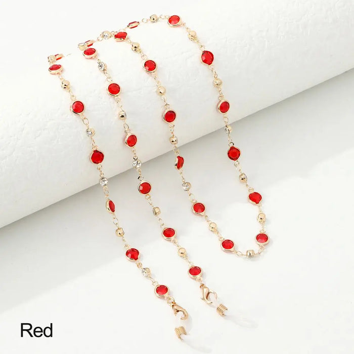 Vintage Long Crystal Glasses Chain Eyeglass Lanyard Glasses Necklace Eye wear Accessories