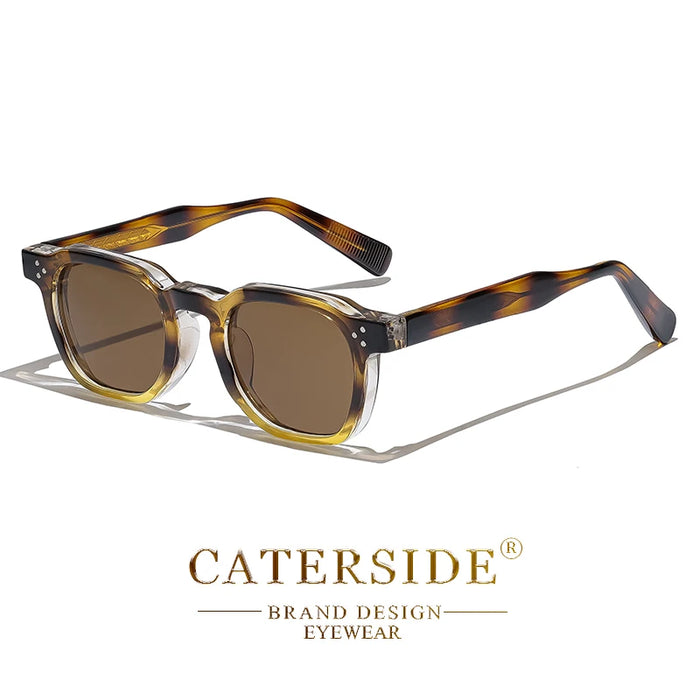 CATERSIDE Mode Hommes Lunettes de Soleil Petit Cadre Carré Design Personnalisé Lunettes de Soleil Femmes Voyage Fête Affaires Festival Cadeau