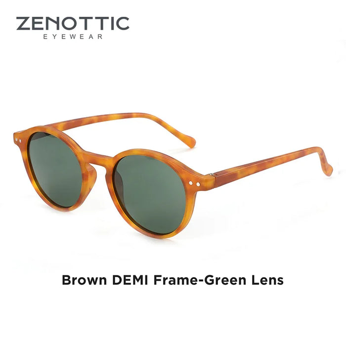 ZENOTTIC (S Size) Retro Circular Polarized Sunglasses 2026 2025 Men Women Vintage Small Round Sun Glasses UV400 Goggles Shades