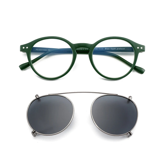 ZENOTTIC 2026 Fashion/Retro Clip On Sunglasses (Anti Blue Light Glasses+Polarized Clip)  for Men Women