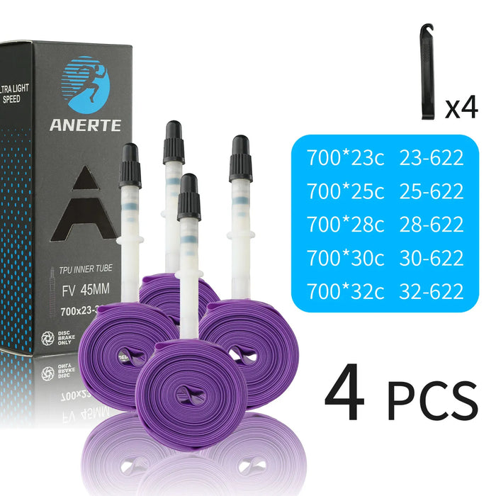 NPY Road Bicycle TPU Inner Tube 700x23C 25C 26C 27C 28C 30C 32C Cycling Bike Tires Camera Tyre 700C Pneu Aro French Valve
