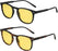 ZENOTTIC 2 Pack Polarized Sunglasses for Women Men Vintage Round and Square Frame UV Protection Shades Driving Sun Glasses