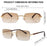 Rectangle Punk Rimless Sunglasses Men 2026 Luxury Designer Trendy Photochromic Sun Glasses Vintage Small Frame Driving Eyewear
