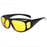 Unisex Night Vision Driving Glasses Fit Over Prescription Glasses Anti Glare Yellow Lens Protection Car Driver Sunglasses Safety
