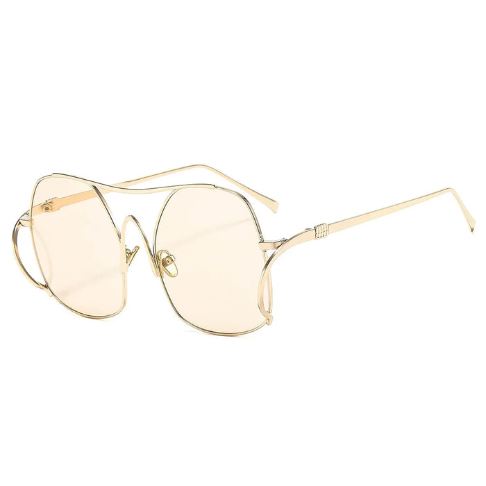 Nouvelles Lunettes de Soleil Ovales de Luxe à Dégradé pour Femmes 2025 Personnalité Double Pont Cadre Design Avancé Lunettes Hommes Tous Styles UV400