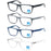 Lunettes de lecture extra-larges pour hommes et femmes. Monture carrée classique. Lunettes anti-lumière bleue avec verres de prescription.