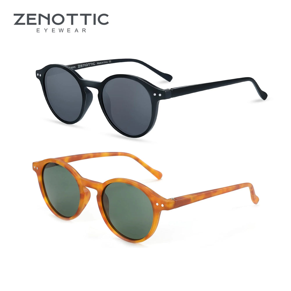 ZENOTTIC Retro Round Night Vision Yellow Sunglasses Men Women Goggles Glasses UV400 Sun Glasses Driver Night Driving Eyewear