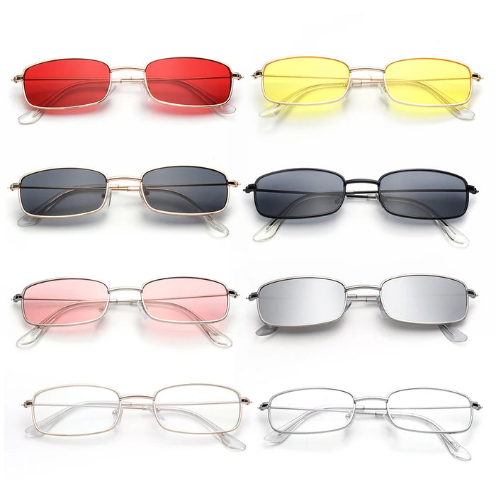 1PC Vintage Small Frame Shades Retro Oval Black Sunglasses Unisex Luxury Brand Designer Pink Sun Glasses Female Travel Eyewear