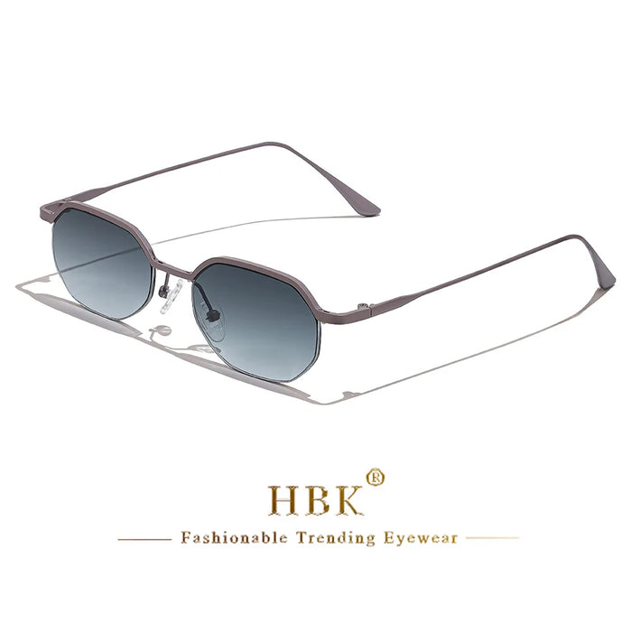 HBK New Retro Small Frame Sunglasses Men Polygonal Lenses Sun Glasses Women Activities Travel Party Eyewear Women Summer Style