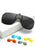 VIVIBEE Polarized Flip Up Clip On Sunglasses for Glasses Men Oversized Driving UV400 Mirror Red Fishing Night Vision Eyeglasses