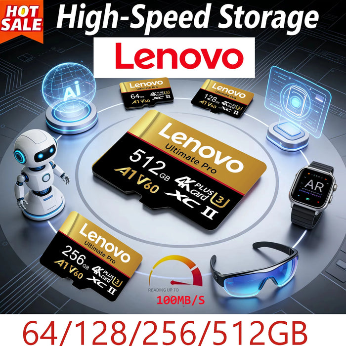 Shockproof Lenovo 512GB Memory Card SD Cards TF Cards Micro TF SD 128GB 64GB High Durability 32GB U1 for iOS/GoPro