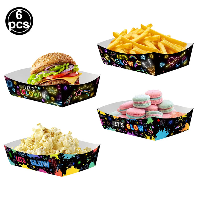 6 12 24 30 Pièces de fournitures de fête néon Chapeaux formels néon phosphorescents à la lumière UV Chapeau fluorescent Décorations de fête à lumière UV pour adultes