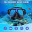 Optical Myopia Scuba Diving Mask Snorkel Set Tempered Glass,Dry Top Swimming Googles Nearsighted Lenses Short-Sighted
