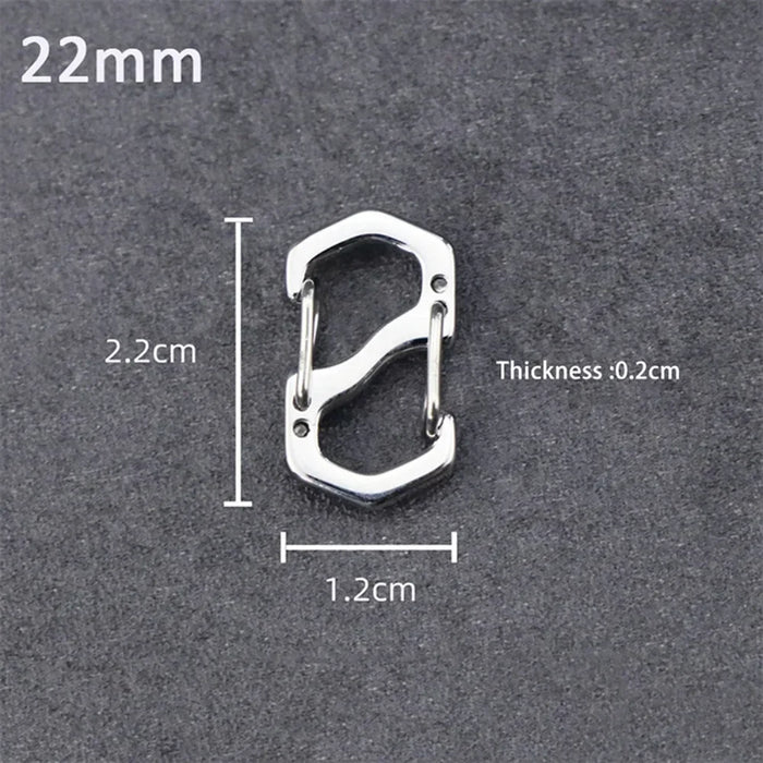 10 pièces de boucles de sac à dos en acier inoxydable en forme de S, mousquetons faits à la main avec fermoir, accessoires de bijoux colliers en argent