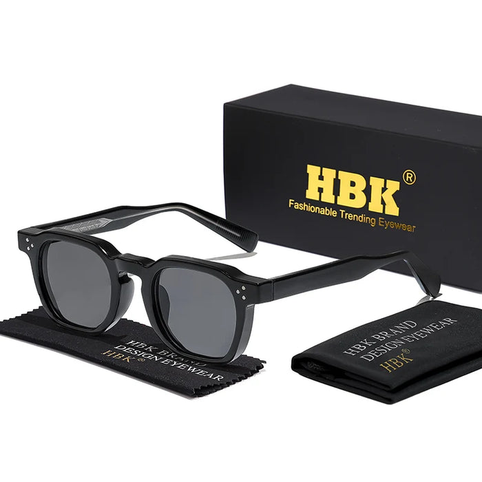 HBK New Square Retro Sunglasses Men Fashion Punk Sun Glasses Women Travel Driving Beach Eyewear Lunette De Soleil Femme UV400