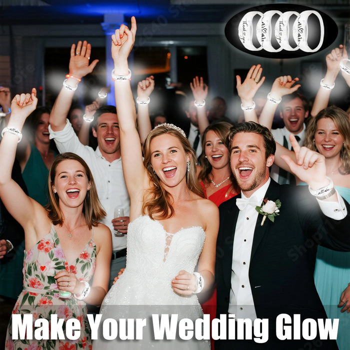 20-200Pcs Music & Sound Activated Led Bracelet for Wedding Glow Bracelet Light Up Bracelet Birthday Glow in The Dark Party Favor