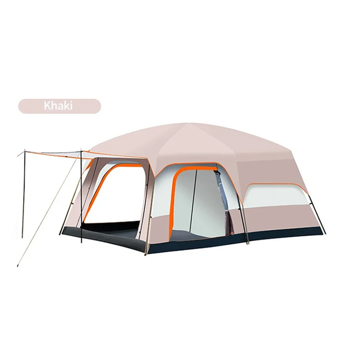 Outdoor Camping Family Tent 3-12 Person Double Layers Oversize 2 Rooms Thickened Rainproof Outdoor Family Camp Tour Equipment
