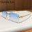 Fashion Small Rectangle Rimless Sunglasses Men 2026 Luxury Brand Square Frameless Metal Frame Cut Edge Eyewear For Male Shades