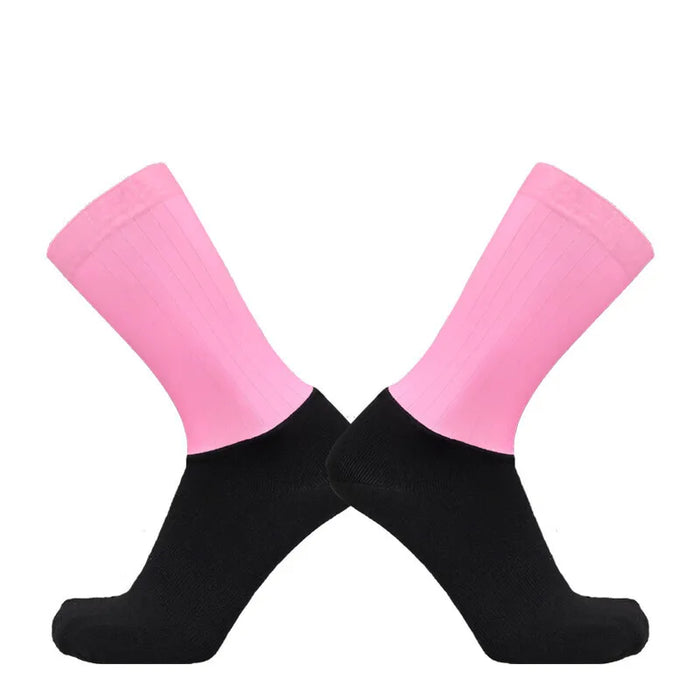 2026 New Cycling Slip Anti Silicone Summer Whiteline Aero Socks Men Bicycle Sport Running Bike Socks Calcetines 2024 New Socks