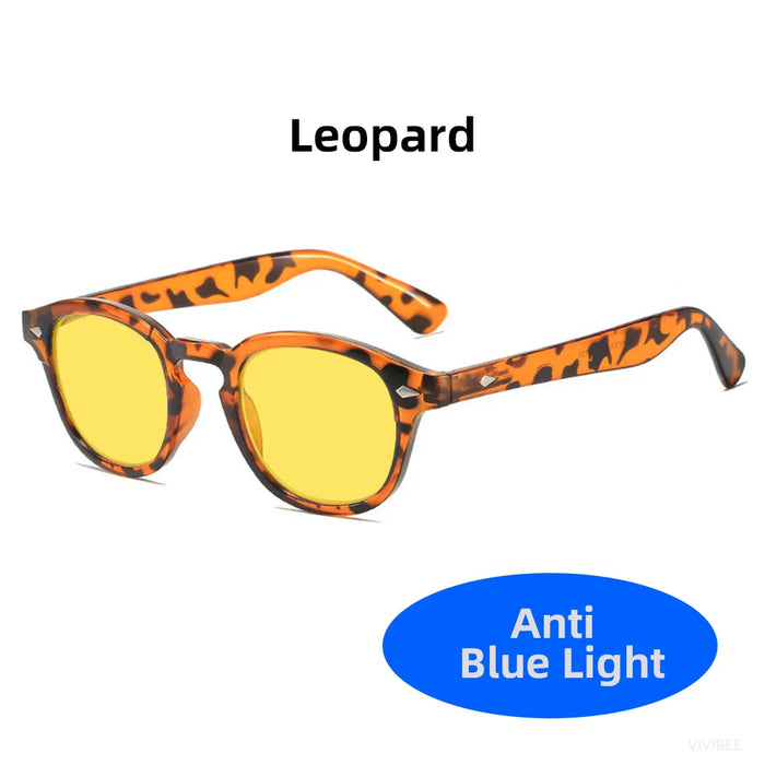 VIVIBEE Retro Blue Light Blocking Glasses Men Night Vision Yellow Lens Square UV400 Women Bluelight Filter Computer Eyeglasses