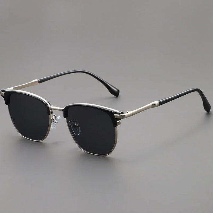 Lunettes de soleil carrées vintage en métal pour hommes et femmes, lunettes de protection UV400 tendance rétro unisexe