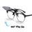 VIVIBEE Non Polarized Flip Up Clip On Sunglasses for Car Driving Dark Anti Glare Lens Shades See Digital Screen Sun Glasses