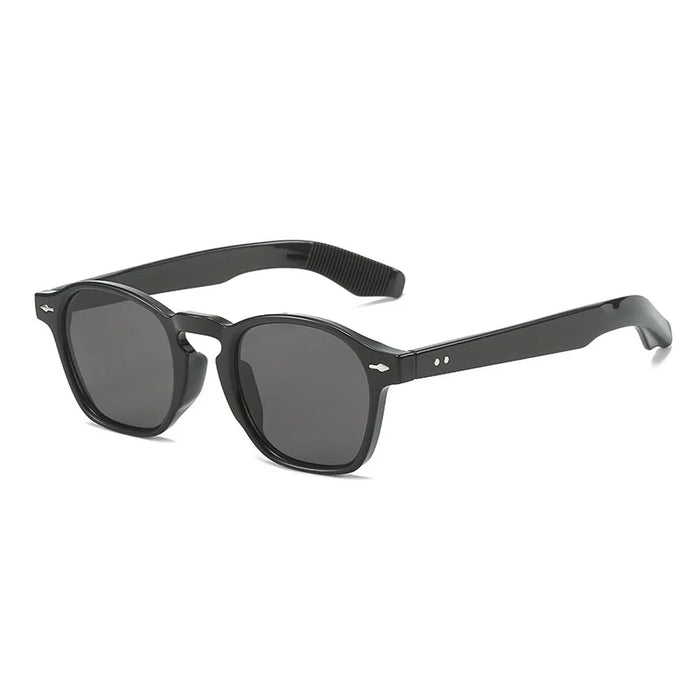 Fashion Small Irregular Square Sunglasses Women Retro Round Clear Ocean Lens Shades UV400 Men Rivets Luxury Sun Glasses