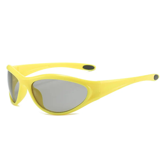 NEW Sports Punk Mirror Sunglasses Women 2000'S Men Y2K Hip Hop Luxury Brand Cat Eye Sun Glasses UV400 Unisex Shades Oval Eyewear