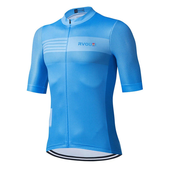 Rvouei Team Men Cycling Jersey Cycling Racing Tops Short Sleeve Cyclist Clothes Shirt Maillot Summer Bicycle Bike Wear