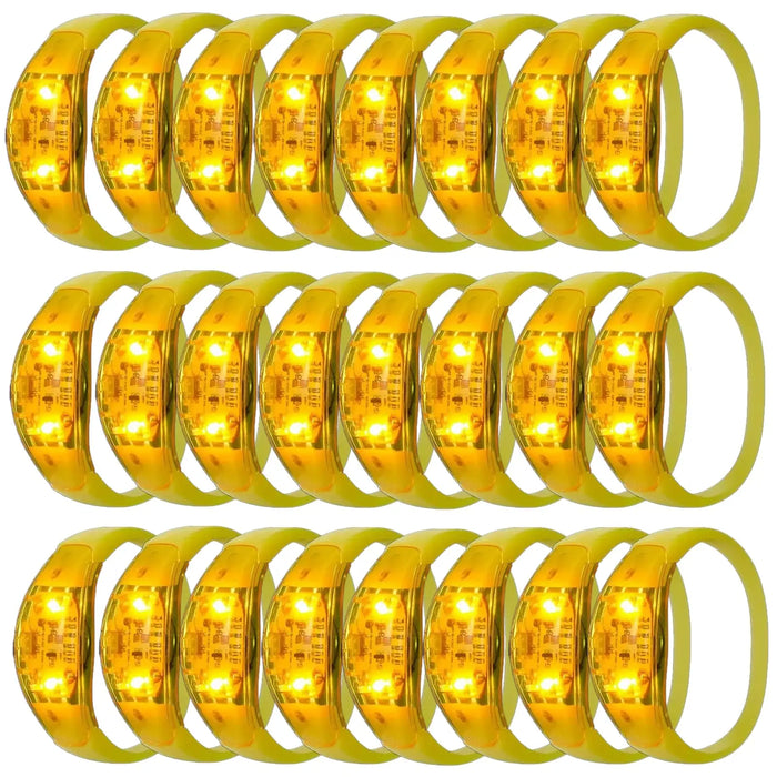 Pulseras LED que brillan de 10 a 300 piezas, pulsera luminosa que se ilumina con control de sonido para Nochevieja, conciertos con control de música