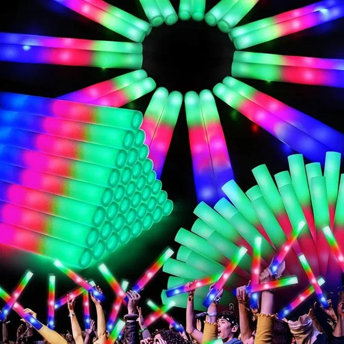 40 varitas de espuma LED luminosas, varitas luminosas de esponja, luz nocturna, suministros para fiestas de brillo para bodas, cumpleaños, raves, conciertos
