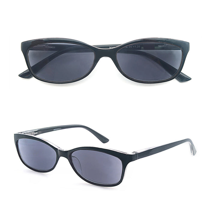 Reading Sunglasses For Women Men Square Classic Frame for Outdoors Use Sun Glasses Readers Eyeglasses with Diopter Spring Hinge